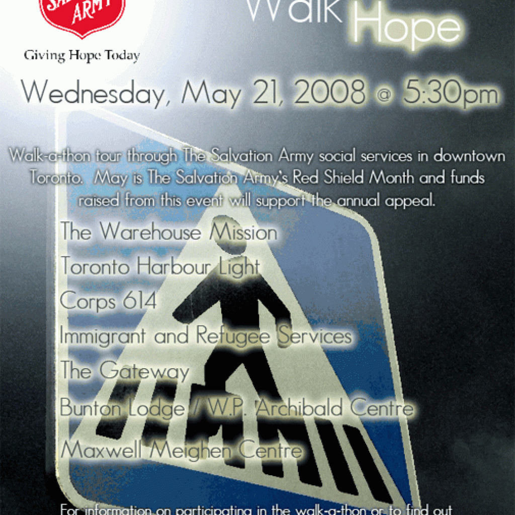 The Salvation Army Walk of Hope event details